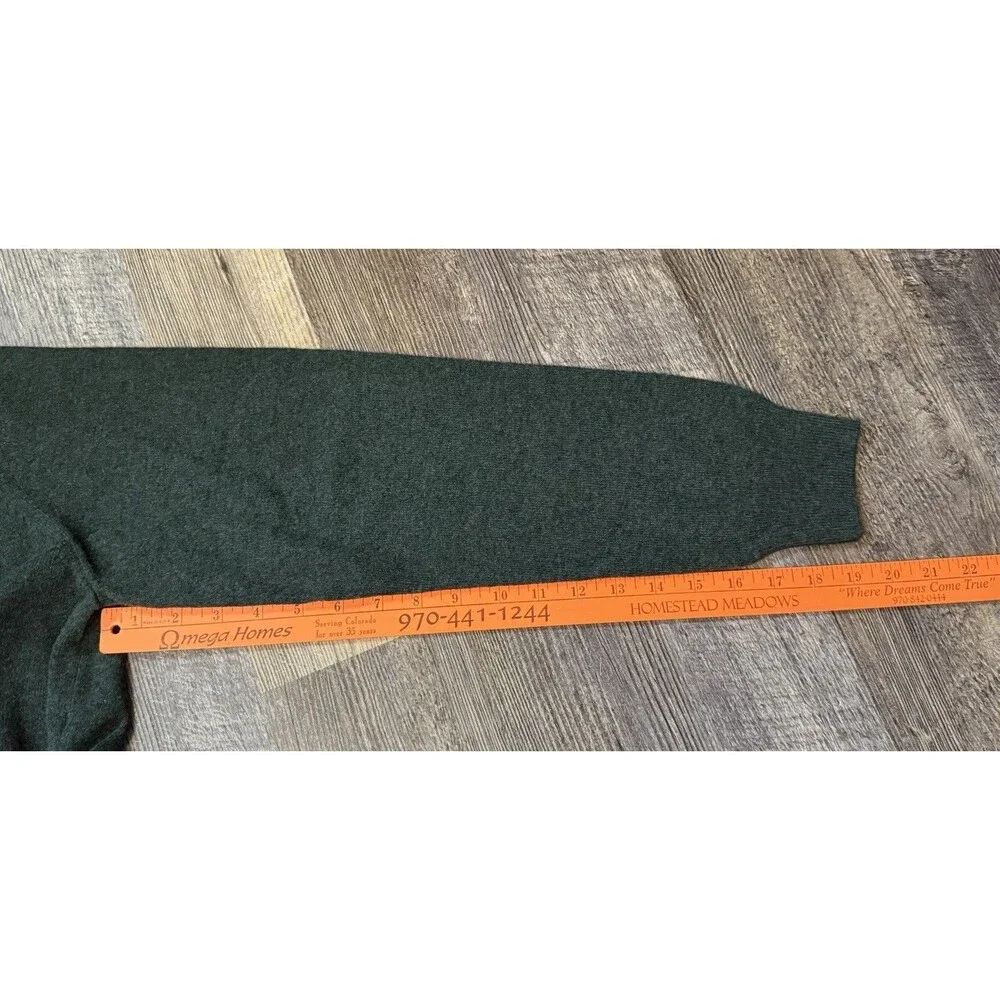 MooRER Loro Piana Cashmere Sweater Mens 54 Large Green Crewneck Italy Luxury